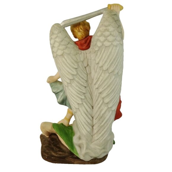 St Michael Archangel Crushing Devil Figurine 8.5in Saint Michel - Picture 5 of 8